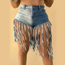 Load image into Gallery viewer, HERR Fringe “Denim Shorts”
